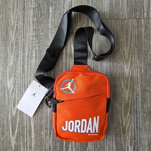Air Jordan OG MVP Hip Bag Fanny Pack Orange Black Zippers Buckle Retro Brand New - Picture 2 of 14